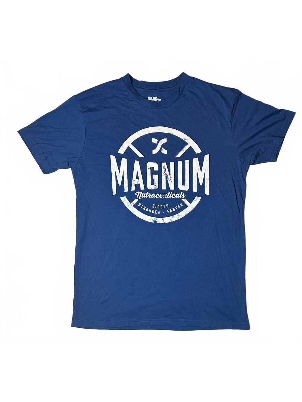 Magnum Nutraceuticals Muscle & Strength Blue Graphic T-Shirt Mens Large